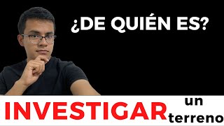 ¿Cómo saber toda la información de un terreno o casa El propietario adeudos y usos de suelo [upl. by Adnilre]