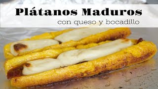 PLÁTANOS CON QUESO Y BOCADILLO  Cómo Hacer Plátanos Asados  SyS [upl. by Lainad]