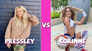 Pressley Hosbach Vs Corinne Joy TikTok Dances Compilation [upl. by Acimahs]