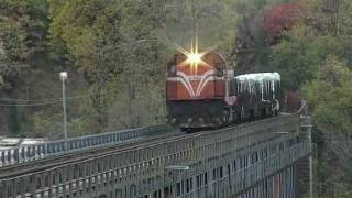 A7 CORSAIR sound vs FREIGHT TRAIN AT PAPADIA VIADUCT [upl. by Stew]