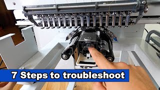 7 Steps in Troubleshooting Any Embroidery Machine Ricoma MT1501 [upl. by Meihar]