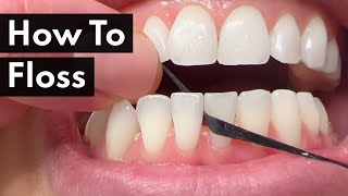 Dental Hygienist TEACHES How To Floss [upl. by Tasia]