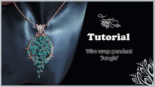 3D vines pendant  wire wrap and French beading tutorial [upl. by Livia]