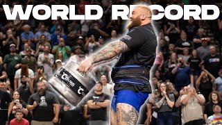 NEW KEG TOSS WORLD RECORD  Hafthor Bjornsson [upl. by Nolyd]