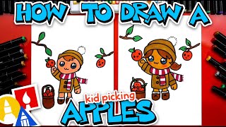 How To Draw A Kid Picking Apples [upl. by Juley830]