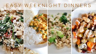 4 Easy WEEKNIGHT Dinner Recipes  Healthy amp Easy to Make [upl. by Donnenfeld]