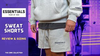 Fear Of God Essentials Sweat Shorts Review  Oatmeal Core Collection [upl. by Adolphus]