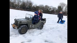 Kids Willys Jeep in the snow [upl. by Kare]