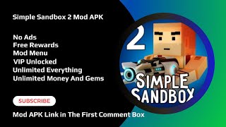 Simple Sandbox 2 Mod APK 1840 VIP Unlocked Unlimited Money And Gems [upl. by Annek]