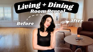 Cozy Rental Living Room amp Dining Room Makeover  CostEffective Furniture amp Decor Haul [upl. by Eelrac]