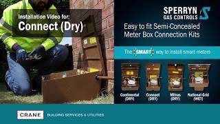 Sperryn Gas Meter CONNECT BOX 22mm Compression fitting installation instructions [upl. by Helsa]