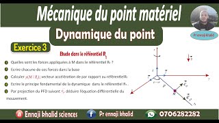 Dynamique du point matériel exercice 3 [upl. by Mlohsihc670]