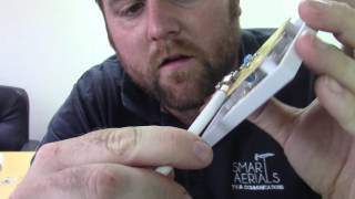 How to terminate a coaxial cable into a wall plate [upl. by Cerf245]