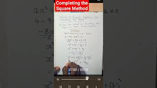 Completing the Square Method [upl. by Seaman]