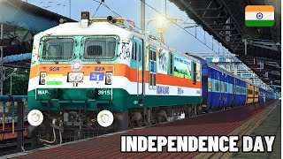 78th INDEPENDENCE DAY SPECIAL TRAINS IN INDIAN RAILWAYS  TRAIN SIMULATOR 2024  TRI COLOUR TRAINS [upl. by Ynohtna]