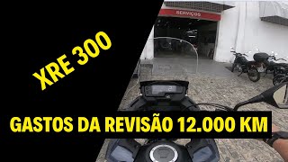 XRE 300  GASTOS DA REVISÃO DE 12000 KM [upl. by Eedrahc]