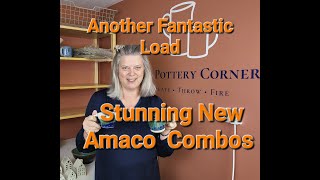 GLAZING KILN OPENING  New Amaco Combos to Try Yourself Pottery Tutorial [upl. by Edyth]