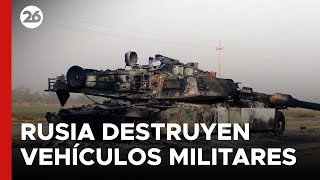 GUERRA RUSIA  UCRANIA  Las tropas de Putin destruyen vehículos militares [upl. by Jedidiah223]