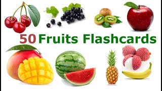 Learn Fruits Flashcards For Kids [upl. by Repsac]