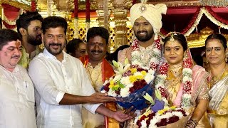 CM Revanth Reddy Visited Talasani Family Marriage  Talasani Srinivas Yadav Brother’s Daughter [upl. by Enniotna689]