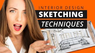 Interior Design Sketching Techniques  Drawing Like a PRO [upl. by Evita]