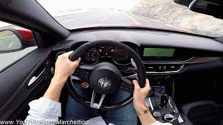 YOU Drive the Alfa Romeo Stelvio Quadrifoglio Fast  POV Test Drive [upl. by Nelleus]