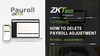 ZKPayroll  Payroll Adjustment  How to Delete [upl. by Chuch469]