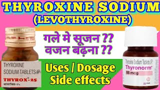 Thyroxine sodium tablet  Thyrox 50 mcg  Thyronorm Tablet uses side effects [upl. by Phio905]