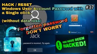 HACK  RESET Windows Users Account Password 🗝️without any data loss in a single click👆NEW TRICK [upl. by Recor205]