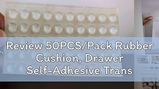 Review 50PCSPack Rubber Cushion Drawer SelfAdhesive Transparent Cushion AntiCollision Rubber P [upl. by Nmutua]