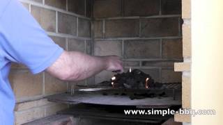 How to light charcoal on a built in brick barbecue [upl. by Esojnauj]