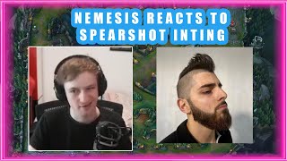 Nemesis Reacts to SPEARSHOT INTING in SoloQ 👀 [upl. by Ssecnirp]