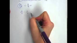 Dividing Fractions w Common Denominators [upl. by Ling]