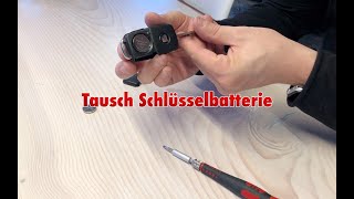 Batterietausch Autoschlüssel VW Audi Skoda SEAT [upl. by Jarlathus]