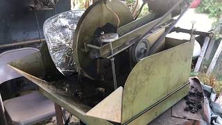 Cutting Coprolite on the 14” Lortone LS14 Drop Saw [upl. by Eslehc]