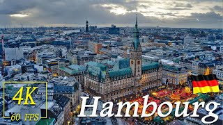 Promenade Sous la Pluie à HAMBOURG 🇩🇪 Allemagne  4K60fps UHD [upl. by Accem]