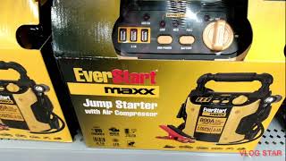 WalMart everstart Maxx 800 peak jump starter with air compressor great to have on hand [upl. by Ahsin]