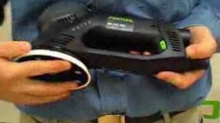 Festool Rotex RO125 Sanding Pad Detachment Demonstration [upl. by Eirrot602]