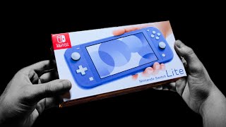 Unboxing  The Blue Nintendo Switch LITE asmr new video nintendo gaming youtube [upl. by Etam]