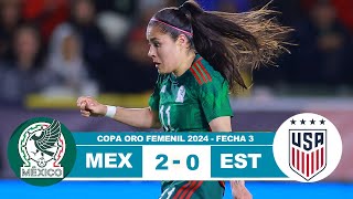 Mexico Femenil vs Estados Unidos 20 Resumen Goles 2024 [upl. by Aerol453]