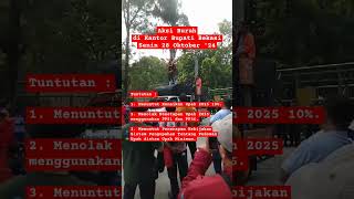 Aksi Buruh di Kantor Bupati Bekasi Senin 28 Oktober 2024 tolakupahmurah cabutuuciptakerja [upl. by Sherye172]