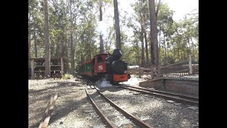 Timbertown Heritage Railway fowler The Green Hornet 190124 [upl. by Orimar]