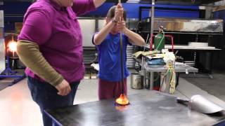 Glass Blowing Demo For Kids Art Class [upl. by Mikel411]