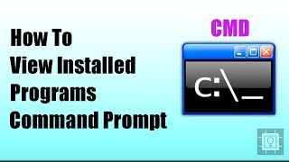 Command Prompt Tutorial  How to view installed programs [upl. by Virgina]