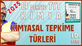 TYT  09  Kimyasal Tepkime Türleri  2025 [upl. by Snej227]