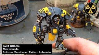 Paint With Us Necromunda Palanite Enforcer Sanctioner Pattern Automata [upl. by Animrac]