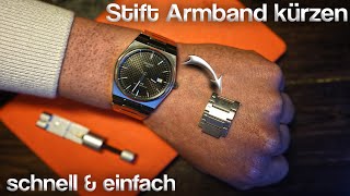 Jedes Pin Armband kürzen Tutorial  Tissot PRX Powermatic kürzen [upl. by Allistir]