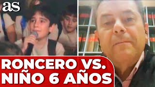 UN NIÑO DEL BARÇA DE 6 AÑOS RESPONDE A RONCERO Y SUS quot15 CHAMPIONS DEL REAL MADRIDquot [upl. by Arocal]