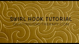 Machine Quilting the Swirl Hook A Swirl Variation Tutorial [upl. by Enitsugua]