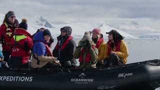 Zodiac cruising in Antarctica aboard Hondius [upl. by Greenburg]